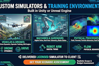 build a custom simulator  in unity or unreal engine