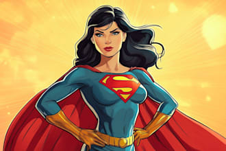 superhero character for comics
