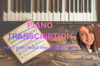 do accurate piano transcription with sheet music of any song