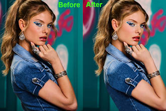do professional model and beauty photo retouching in photoshop