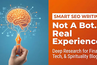 write SEO content for tech, health, and finance blogs