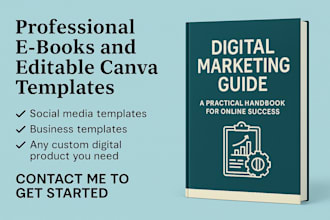 design professional ebooks and editable canva templates