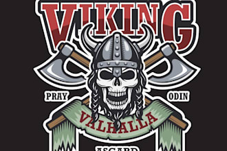 make wonderful viking logo with creative concept