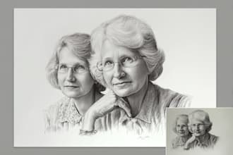 draw realistic pencil portraits, sketch from photos