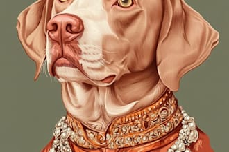 pet portrait or pet illustration in tattoo