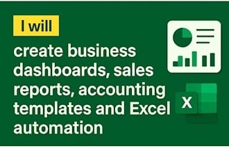 create excel dashboards, sales reports, and automate your sheets