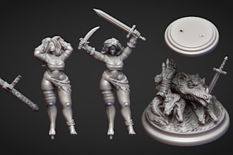 do 3d figure for printing, 3d figure printing and painting