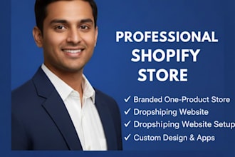 build a branded one product shopify store or dropshipping website