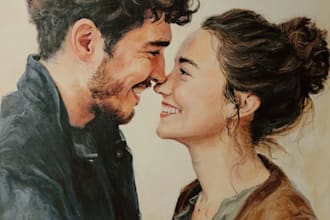 paint custom couple portrait