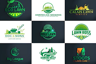 do lawn care, maintenance, mowing, gardening or landscape logo