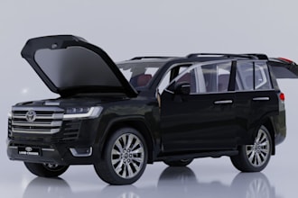3d realistic suv car with cabin for game,ac mod physics setup,shader,3d rigging