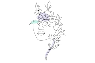 do custom vector art feminine illustration minimalist hand drawn line art logo