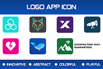design professional minimalist app icon and app logo design