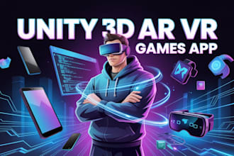 do unity 3d games mobile games ar VR apps complete unity game development