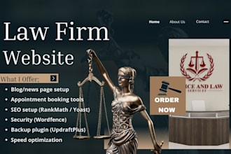 build law firm website for lawyers and legal services
