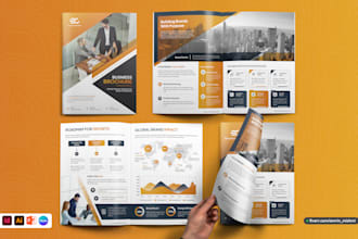 design company profile, annual report, brochure, proposal in adobe indesign
