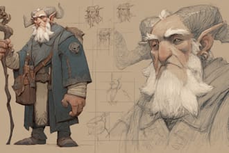 create any character design and concept art
