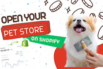 design shopify pet store pet growming website, pet care website