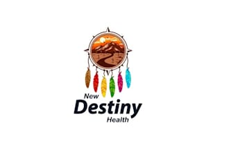 design native influenced destiny health treatment center logo