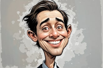 draw artistic cartoon caricatures