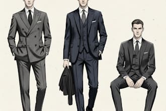 custom fashion collection illustrations and sketches