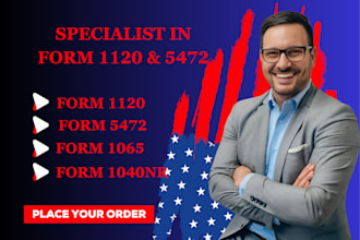 prepare US tax and US tax returns, form 1120,5472 and bookkeeping