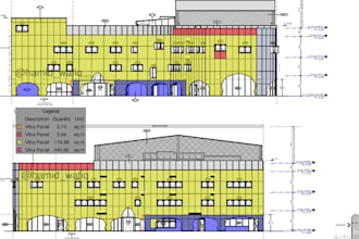 do accurate cladding, facade, siding, wall exterrior takeoff using bluebeam