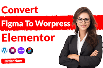 convert figma to elementor, figma to wordpress, figma website design