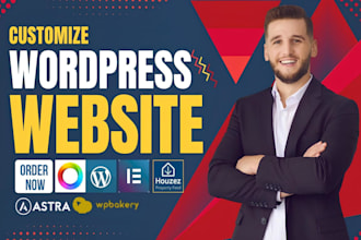 create and customize wordpress website or landing page with plugins and themes