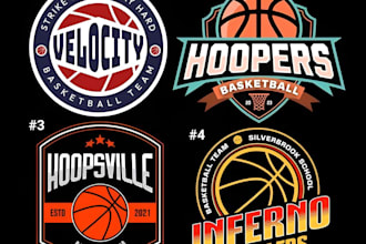 design sports logo for baseball football basketball soccer and all other sports
