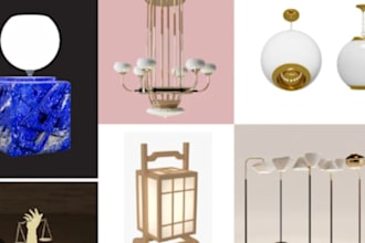 custom 3d lamp design and modeling