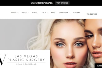 design medical spa website, aesthetics clinic website,  dentist website