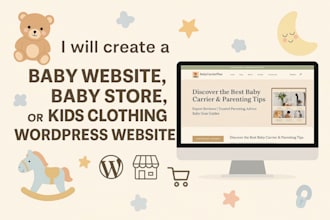 create a baby website or baby store on wordpress