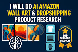 research top ai amazon pod wall art and winning dropship products wall art store