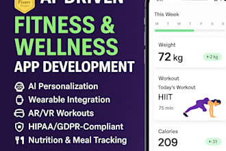 be fitness app developer develop ai driven fitness app with website in flutter