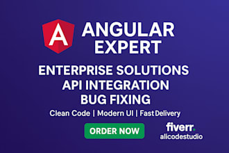 build scalable angular web application with API integration and fix angular bugs