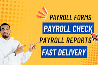 create payroll forms, payroll check and payroll reports fast