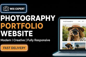 build photography website, drone and wedding website on wix