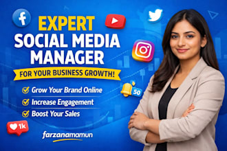 social media manager , do monthly social media management