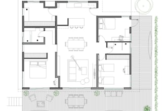 create a simple floor plan for airbnbs, cabins or hostels