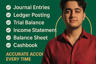 do bookkeeping , journal and ledger