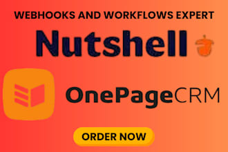set up webhook triggers and workflows for onepagecrm and nutshell