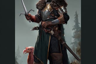 draw your oc and dnd character illustration