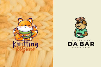design an adorable kawaii logo for your brand