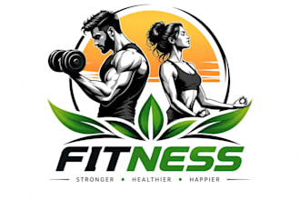 create a unique illustration for workout, fitness, exercise, or yoga
