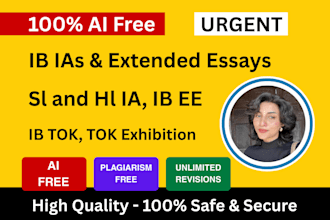 professionally do extended essays, ib ias, sl ia, hl ia, ib io, aa, ee