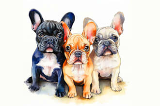 draw illustration continuous line art from your pet