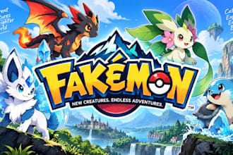 design your own pokémon style or fakemon logo