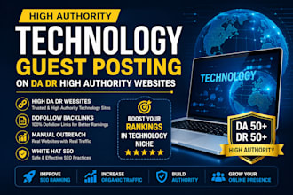publish a technology guest post with tech backlinks