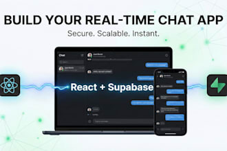 build a react real time chat or messaging app with supabase